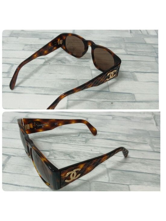 Chanel Sunglasses Tortoiseshell Brown CC Logo Gold Wellington Eyewear main image 4